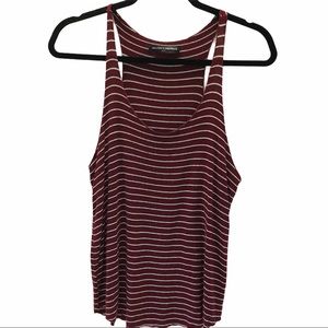 Brandy Melville Red Striped Tank Top, Size Small